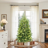 Pre-Lit Green Artificial Cedar Christmas Tree,6ft