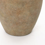 Rustic Golden Brown Round Terracotta Vase,12.2''