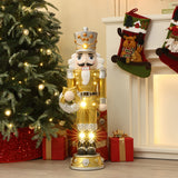 Christmas Soldier Nutcracker Holiday Decor with Wreath, 3FT