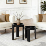 Black Nesting Side Tables Set of 2