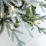 Pre-Lit Green Fir Christmas Tree with Metal Stand,7Ft