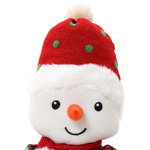 Snowman animated singing battery-powered plush toy, 16" tall