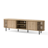 Wood TV Stand with Sliding Doors for TVs up to 75''