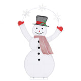 Pre-Lit Snowman Holiday Decoration with Snowflake Arch, 5ft