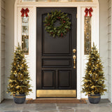 Pre-Lit Gold Branches Christmas Trees with Pot, 4.5ft