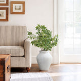 Cement Antique White Vase, 15.8'' H
