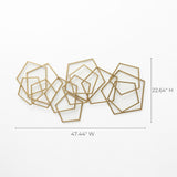 Gold accent abstract metal wall art