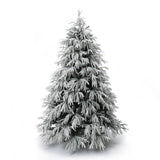 Pre-Lit Snowy Branches Christmas Tree with Stand,6.5Ft