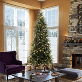 Pre-Lit Green Flocked Artificial Christmas Trees ,7.5ft