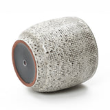 Stone Speckle Textured Ceramic Planter Pot, Gray 12"