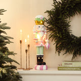 Christmas Nutcracker Pink Soldier with Candy Tree Lights, 2ft