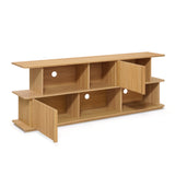 Oak TV Stands for Living Room, Multi-Functional Entertainment Center with Storage, 71''