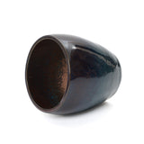 Gradient Blue Round Ceramic Planter, Glazed Plant Pots with Drainage 12'' Dia