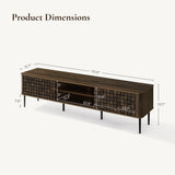 Kairo Modern Walnut TV Stand with Sliding Doors for TVs up to 75''