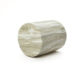 Marbled Green & White Outdoor Round Patio Side Table,14.25'' Dia