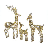 Christmas Deer Family Outdoor Holiday Decoration Lights, Set of 3