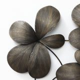 Dark Gray Abstract Floral Metal Wall Art Decor, 42"W