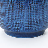 Vintage Ocean Blue Round Ceramic Planter,11.2''