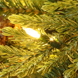 Pre-Lit Pine Christmas Tree with Black Potted,4.5Ft