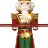 Christmas Red Soldier Nutcracker with Tray & Lights, 4ft
