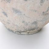 Mottled Handcrafted Round Cement Flower Vase,10.8''