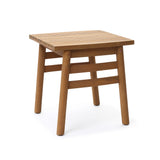 Acacia Wood Square Outdoor Side Tables for Patio, 18.5'' H