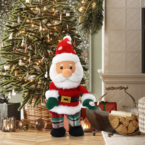 Santa animated singing battery-powered plush toy, 16" tall