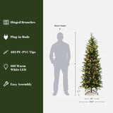 Green Cone Christmas Tree with Twinkle Modes & Lights, 6FT