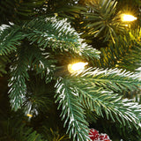 Pre-Lit Frosted Pencil Artificial Christmas Tree, 7.5ft