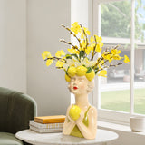 Lady lemons ceramic sculpture vase