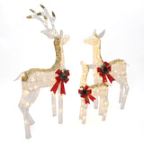Christmas Lighted LED Deer Family Holiday Yard Decoration - Set of 3
