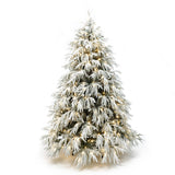 Pre-Lit Snowy Branches Christmas Tree with Stand,6.5Ft