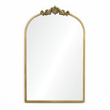 Rêverie vintage gold accent metal frame arch mirror