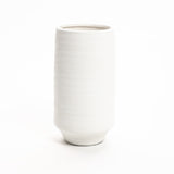 White terracotta tall vase, 16.1"