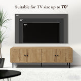 Mira Modern Oak TV Stand with Storage for TVs up to 70''