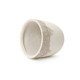 Antique Travertine Tapered Round Planter,Off-White,15.75''