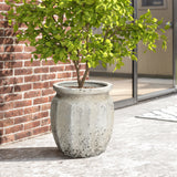Rustic Tall Planter Pot with Drainage, 18'' H