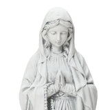 Praying Religious Mary Statue with Rosary Beads, White,29.5"