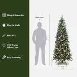 Pre-Lit Bubble Ball Artificial Christmas Trees, 7.5ft