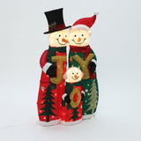 Christmas Lighted with JOY Snowman Family Yard Decoration,39.4''
