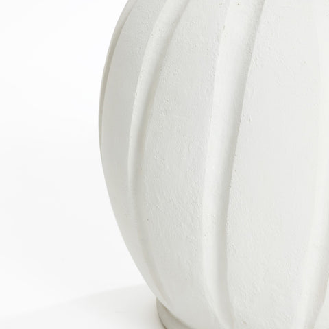 Modern white tall round vase