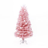 Pre-Lit Pink Flocked Fiber Christmas Tree ,6ft