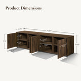 Walnut TV Stand for TVs up to 75''