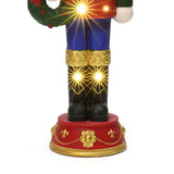 Christmas Nutcracker Red Soldier with Wreath Lights, 3ft