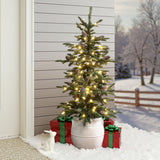 Pre-Lit Green Artificial Pine Christmas Trees ,4ft