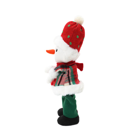 Snowman animated singing battery-powered plush toy, 16" tall