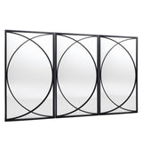 Geometric wall mirrors, set of 3