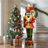 Christmas Traditional Nutcracker King Red with Lights, 4ft