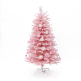 Pre-Lit Pink Christmas Fiber Optic Tree,5Ft