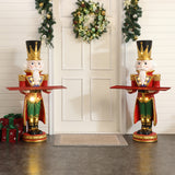 Christmas Red Soldier Nutcracker with Tray & Lights, 4ft